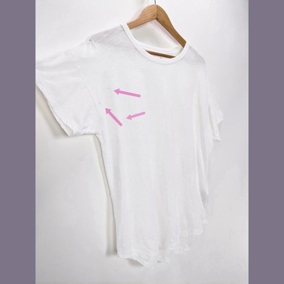 Madewell Size L Womens Whisper Cotton Rib-Crewneck Tee In White - Picture 2 of 7